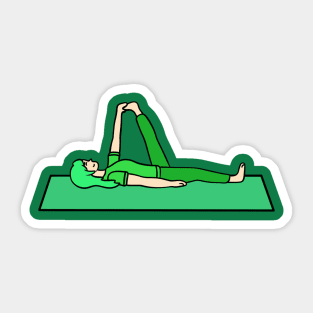 Reclining Big Toe Pose - yoga Sticker